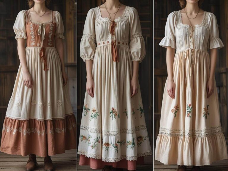 VESTIDOS EM ESTILO CAMPONESA – um visual retrô e romântico